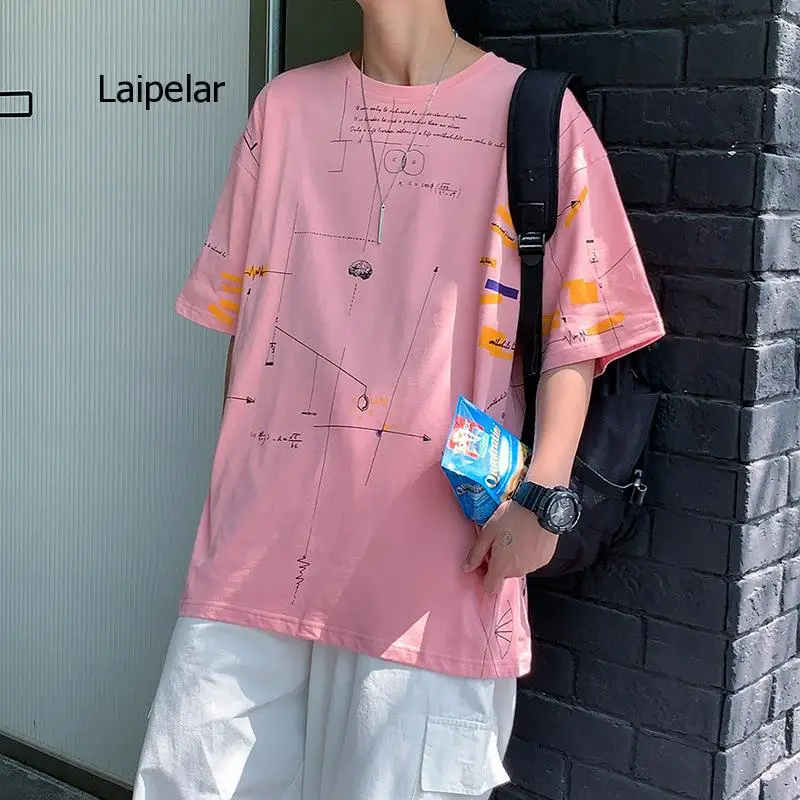 Футболка мужская оверсайз с коротким рукавом чёрная/белая