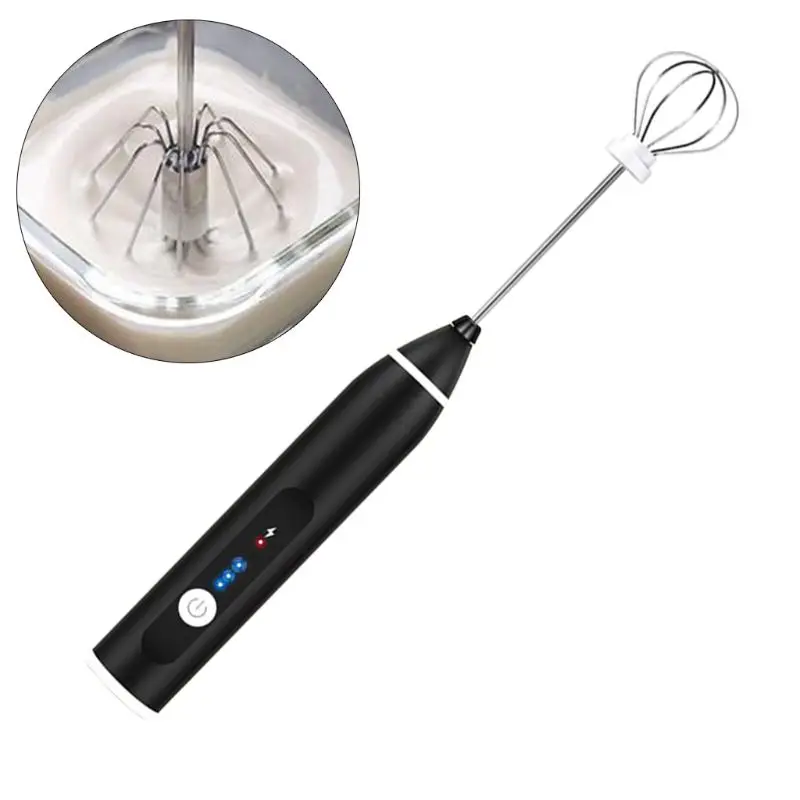

Rechargeable Electric Milk Frother Handheld Foam Maker For Coffee, Latte, Cappuccino, Hot Chocolate, Wholesales