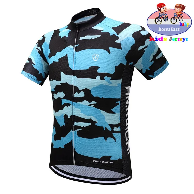 Новинка 2020 детский синий комплект трикотажной одежды для велоспорта одежда