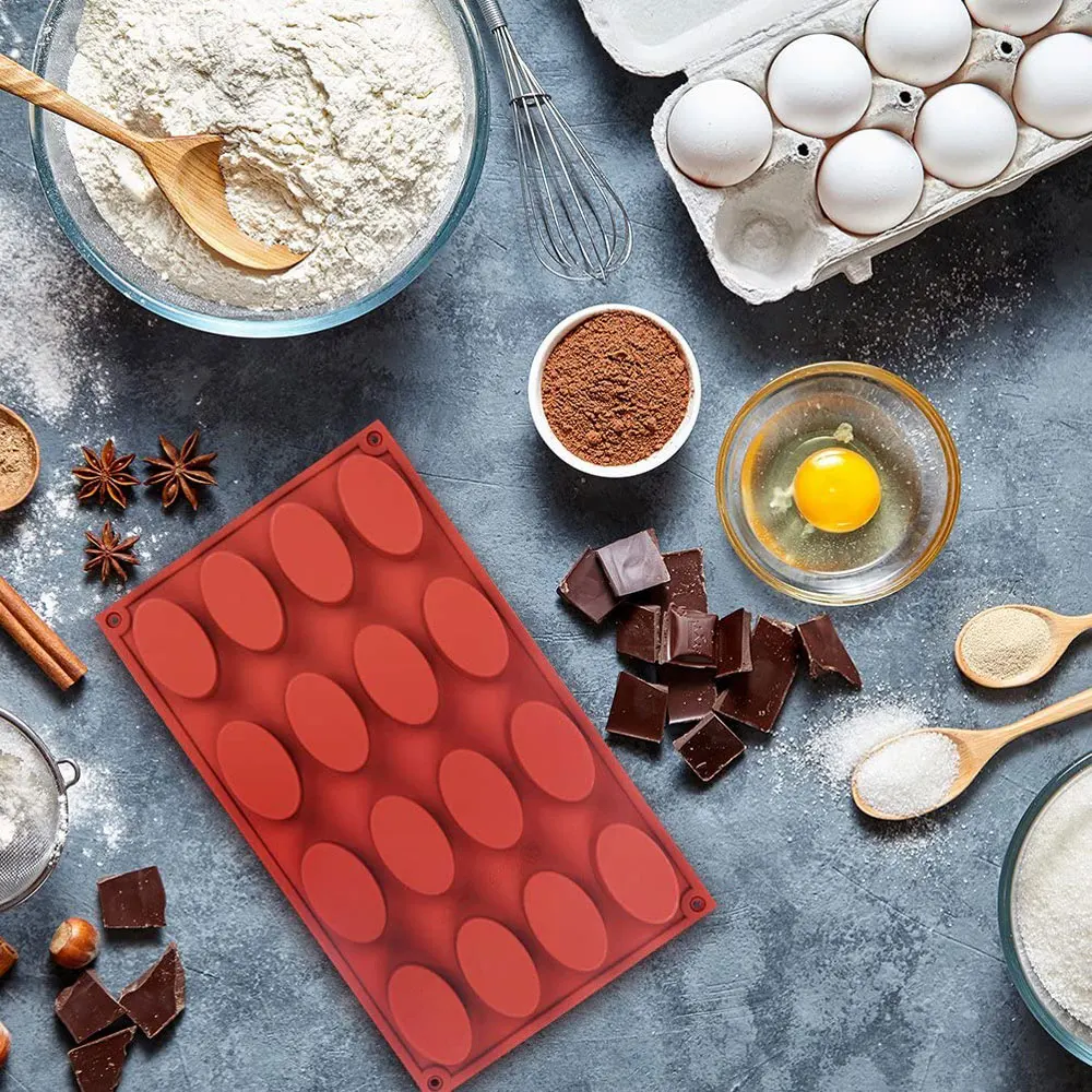 Овальная силиконовая форма для выпечки маффинов капкейков|baking mould|muffin silicone traycupcake