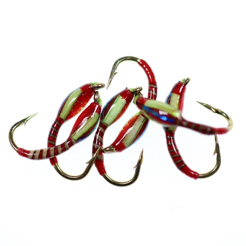 6PCS 1CM Fishing Lure High Quality Professional Bait Glued Outer Layer Bright Blue Peacock Backthe Body Rubberized Bait