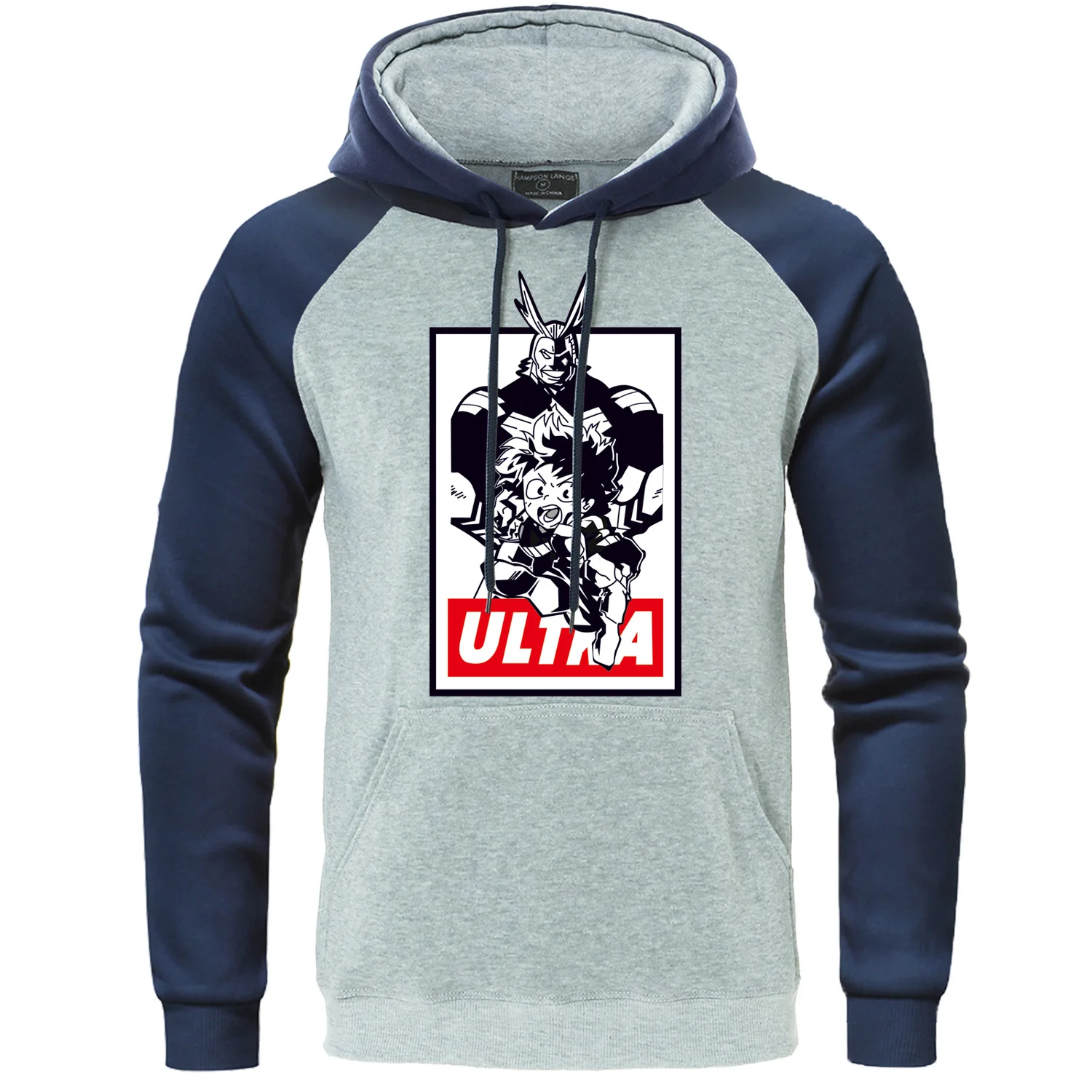 Мужская толстовка с рукавами реглан My Hero academic All Might Midoriya Izuku осенне зимний