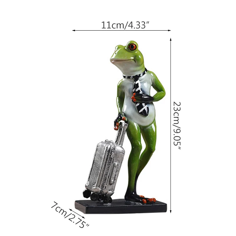 Strongwell Retro Cute Frog Statue Resin Crafts Animal Arts Sculpture Outdoor Garden Courtyard Decoration Figurines Art Gift | Дом и сад