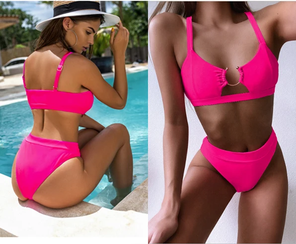 

Sexy Snake Print Bikini set High waist Leopard Swimwear Women Hollow out Swimsuit Female Brazilian Bikini Bathers bathing suit