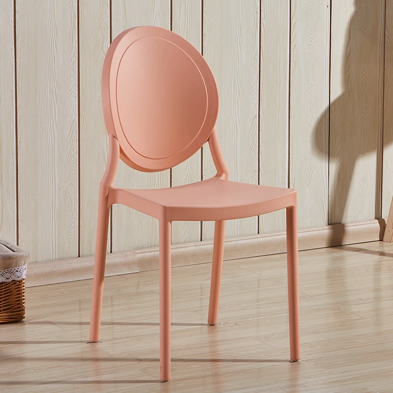 Скандинавский обеденный стул современный простой пластиковый спинка домашний