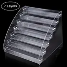 1-7 слоев маникюрная стойка Косметическая Полировка Ногтей Акриловая стойка для ногтей съемный органайзер для хранения косметики Маникюрный Инструмент дисплей