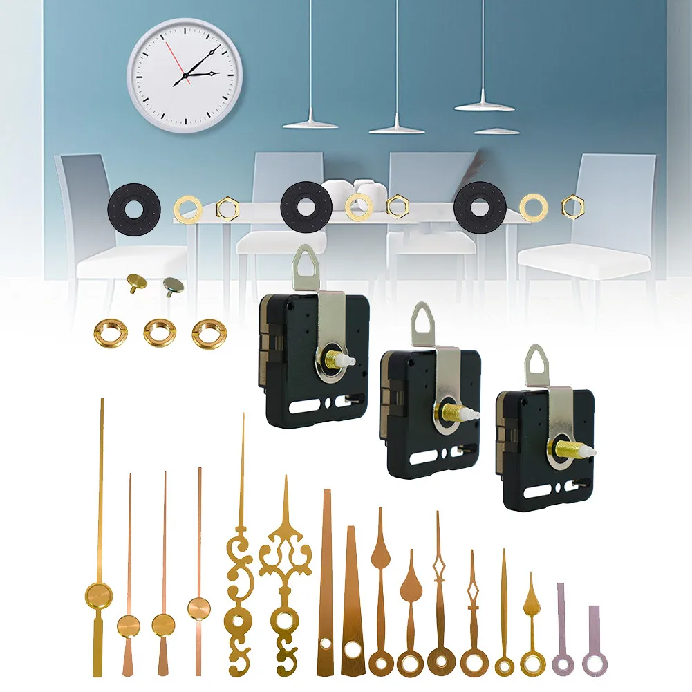 

3 Silent Movements, 6 Household Metal Clock Hands, Creative Countertop Clock Accessories, Silent Movement