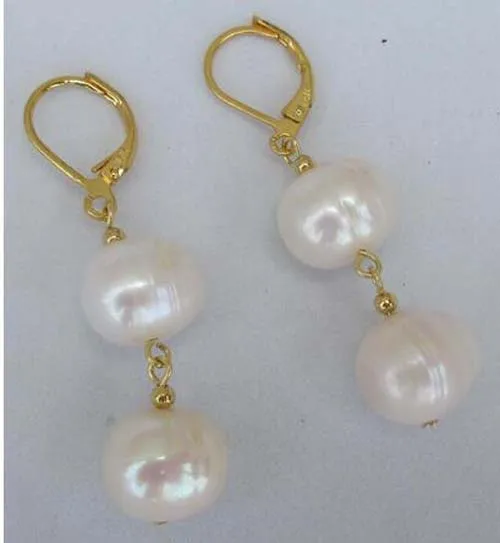 Серьги с натуральным жемчугом в стиле барокко 11-12 мм 14k/20 2019