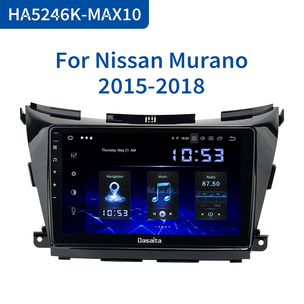 

Автомобильное радио Dasaita 10,2 дюйма для Nissan Murano Z52 2015 2016 2017 2018 Мультимедиа Android GPS-навигация автомобильный стереоприемник