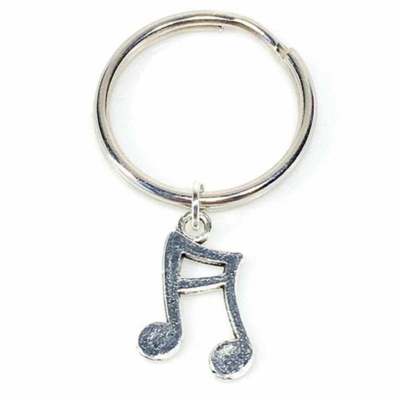 

Musical Note Keychain, Music Keyring, Double Stem Charm, Music Key Chain Teenage Boy Teen Teenager Girl Men