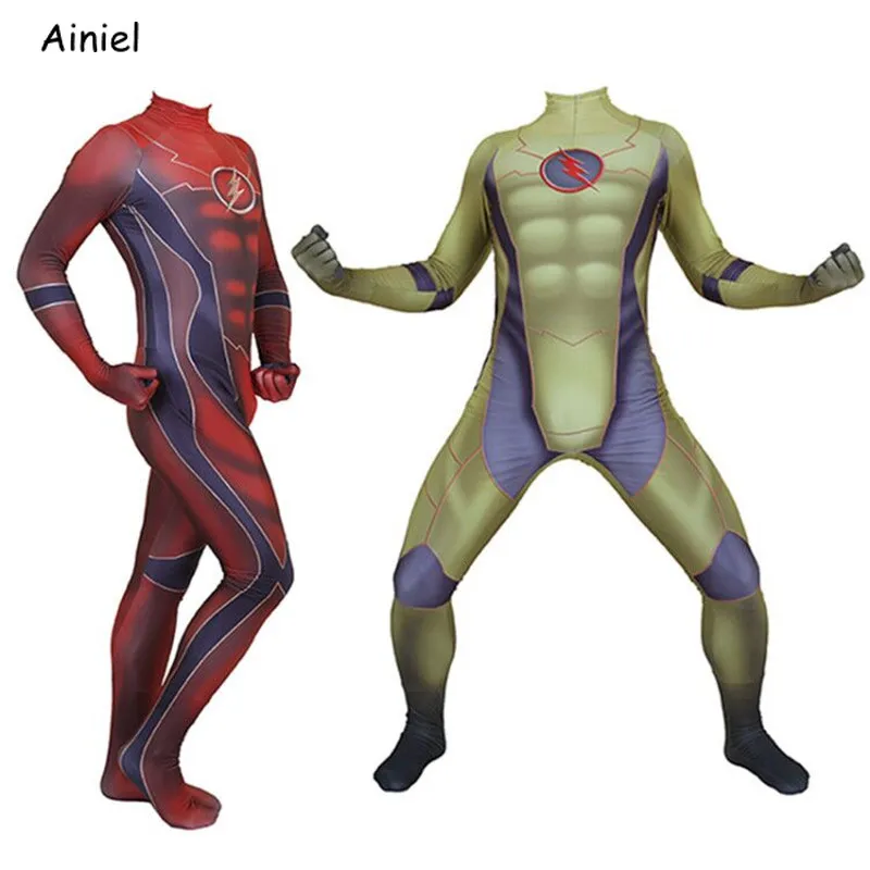 Новинка Лидер продаж флэш фотовспышка сезон 4 костюм красный Zentai боди Хэллоуин