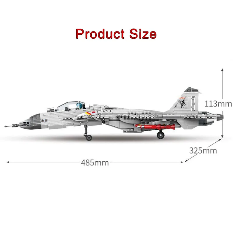 

Military War Weapon J-15 Shipborne 4-generation Fighter Model Bricks Building Blocks Toys for Children Boys Kids Gifts 1186Pcs