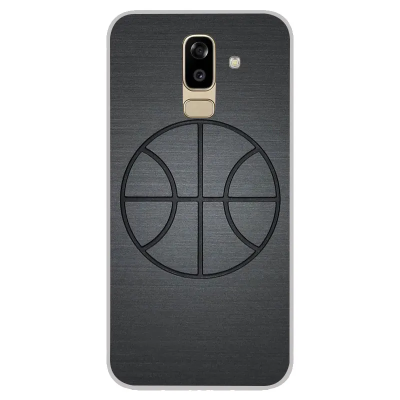 С надписью i love Баскетбол матовый Силиконовый чехол для Samsung Galaxy J3 J5 J7 A3 A5 A7 2016 2017