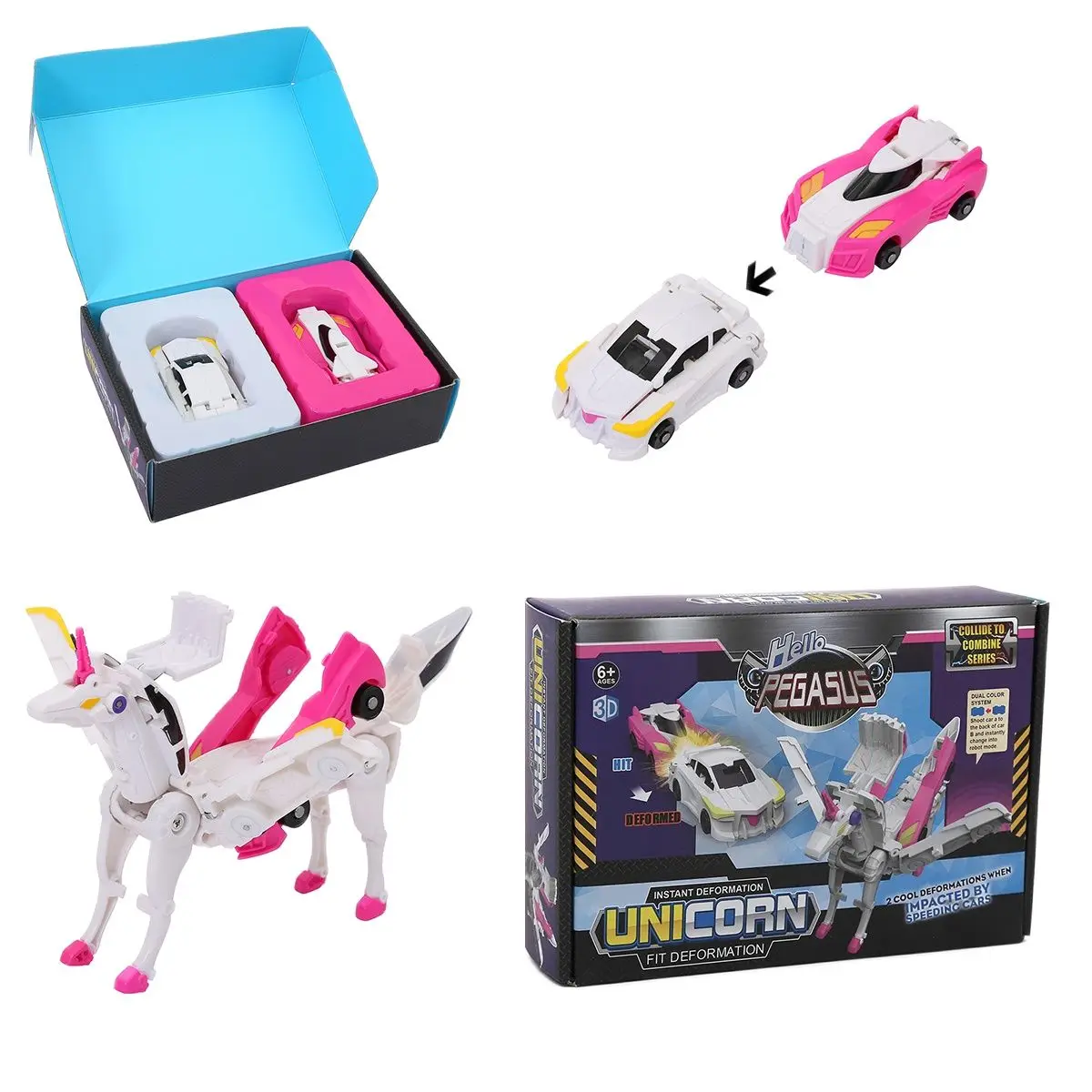 

Hello Carbot Единорог Mirinae Prime серия корпус робот набор игрушки модели 2 в 1 один шаг модель деформированная автомобиль