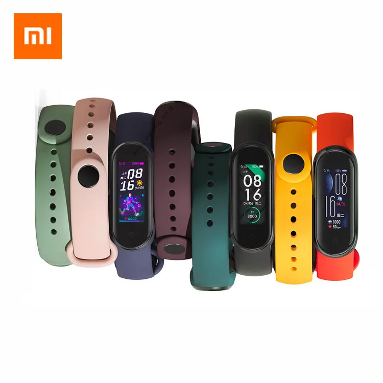 Оригинальный силиконовый ремешок для Xiaomi Mi Band 5 браслет сменные ремешки