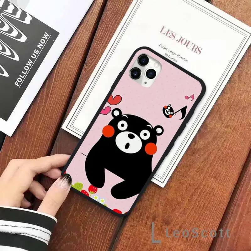 

Japanese Cute Kumamon Phone Cases for iPhone 11 12 pro XS MAX 8 7 6 6S Plus X 5S SE 2020 XR Soft silicone