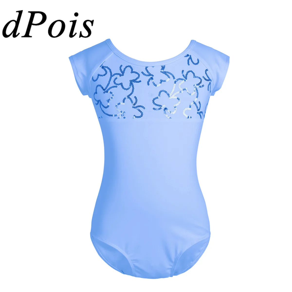 Блестящий гимнастический купальник с блестками для девочек спортивный костюм