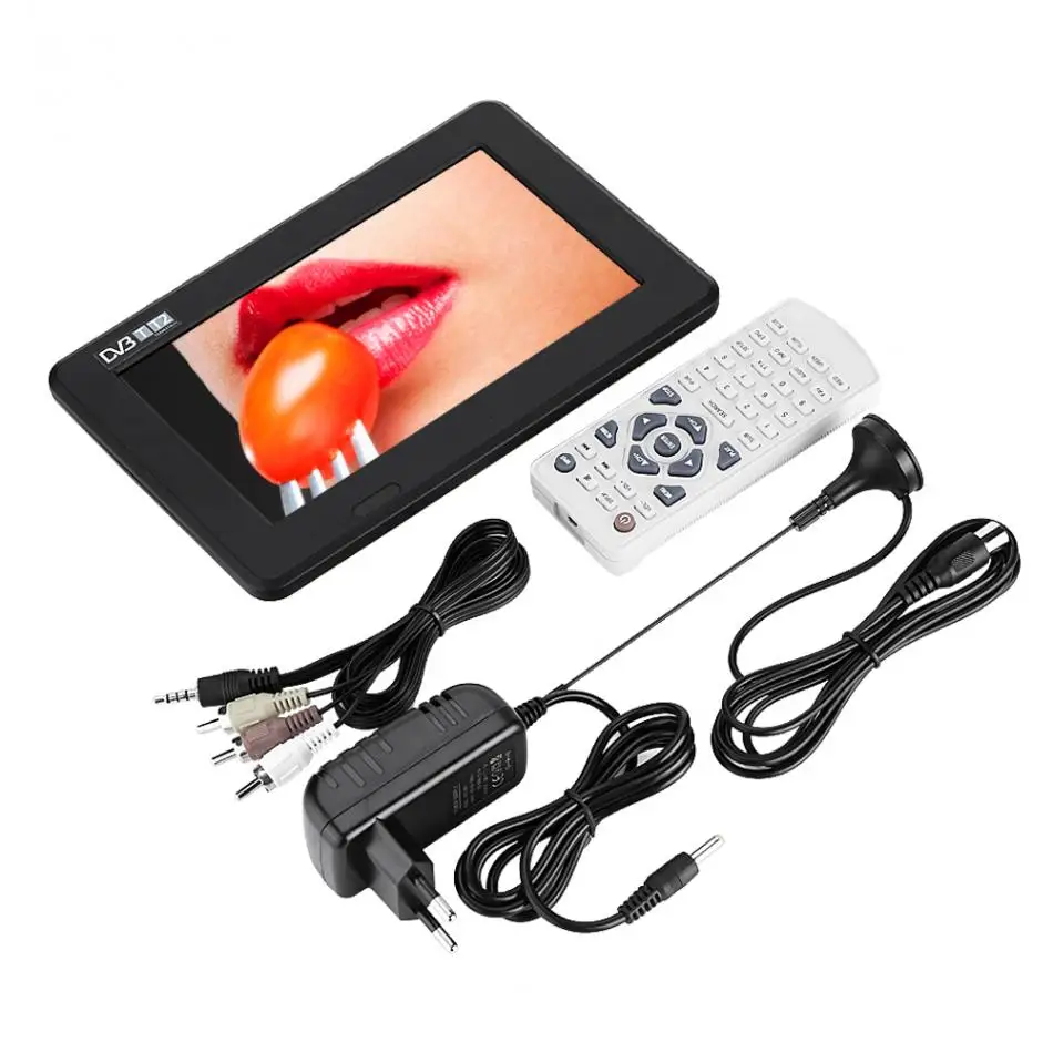 LEADSTAR 7 дюймов Портативный мини телевизор Полная совместимость с DVB T2 H265/Hevc T/H264 Dolby