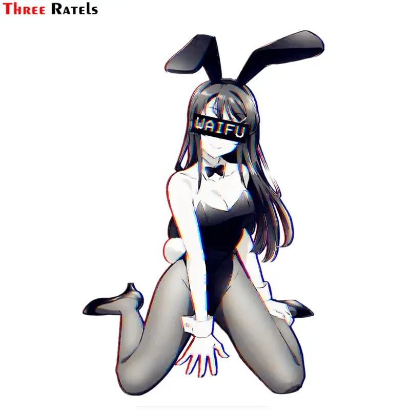 

Three Ratels FC446 Mai Waifu cartoon 3D Stickers for car poster anime decal