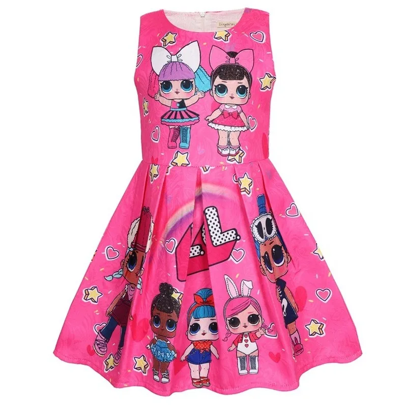 Платье для девочки с рисунком из мультфильма сюрприз платье принцессы без