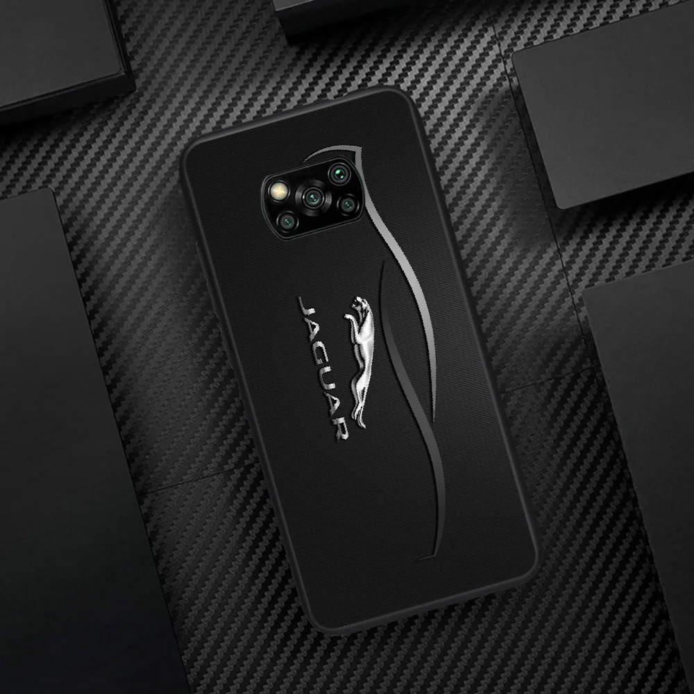 

Jaguars Car Logo Phone Case Cover Hull For Xiaomi Mi A2 A3 8 9 SE 9T 10 10T Lite Pro Ultra Poco X3 black Bumper Fashion