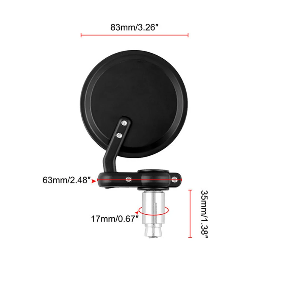 Зеркало заднего вида мотоцикла универсальное 22 мм круглое зеркало зеркала на