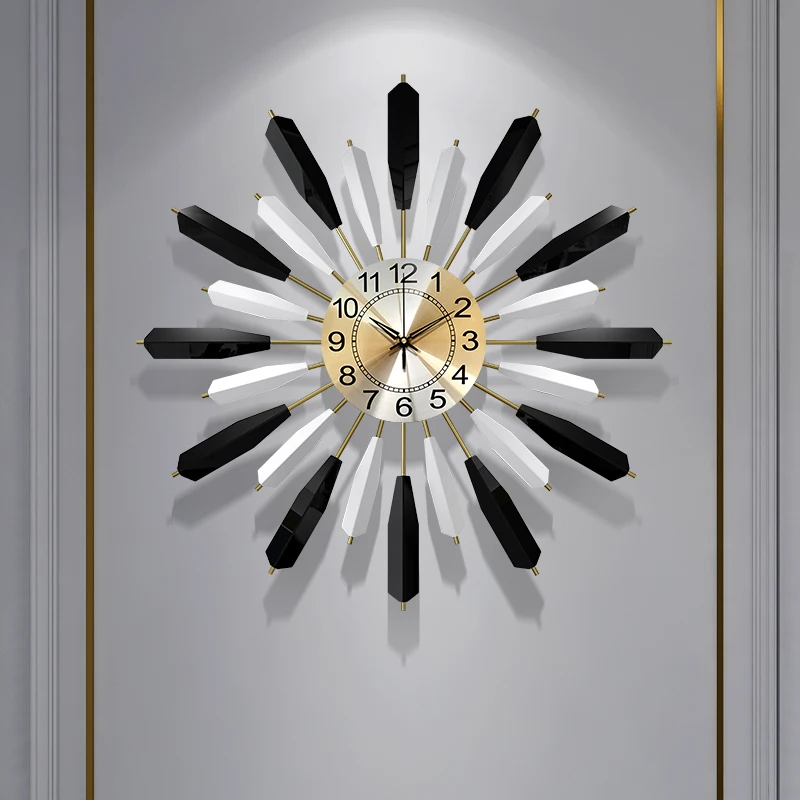 

Бесшумные настенные часы, электронные тихие, для гостиной, современный дизайн, креативный скандинавский декор, художественный кухонный рем...