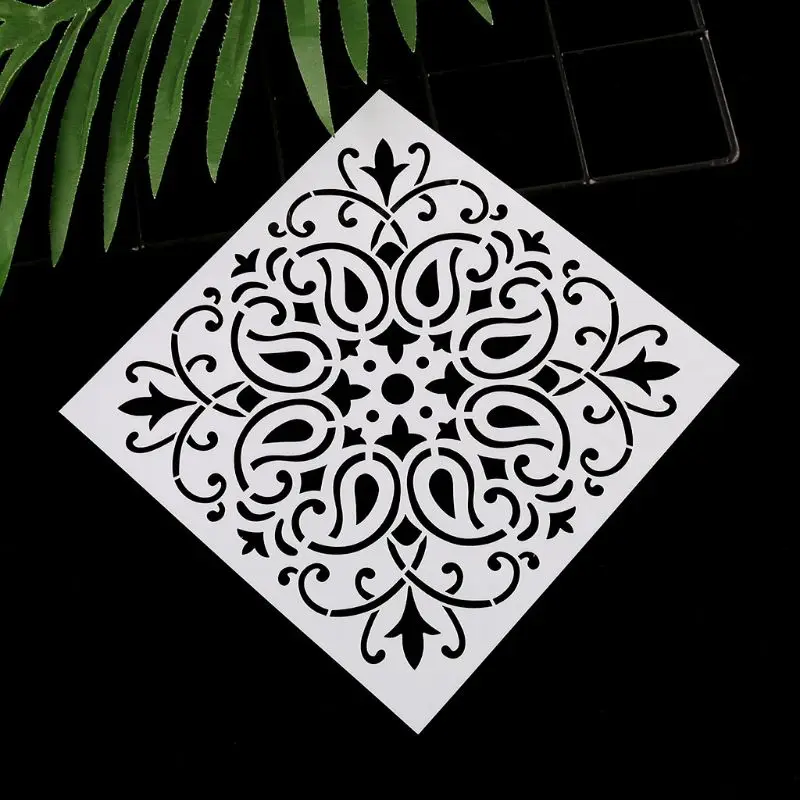 

16pcs/set Mandala Drawing Template Ruler Stencil Painting Board DIY Album Decor R9JA
