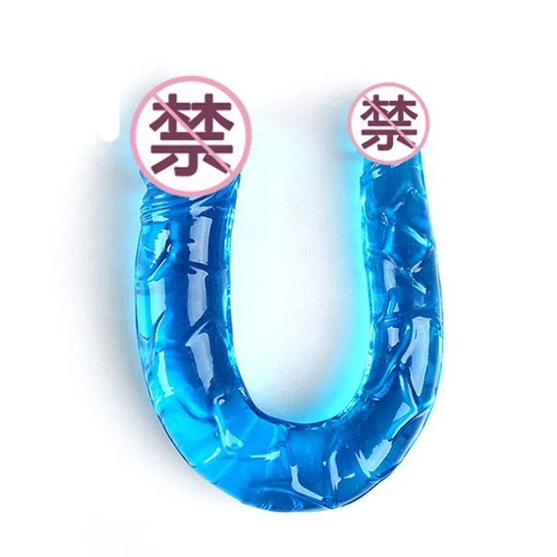 Гибкий фаллоимитатор с двойным проникновением реалистичный пенис для