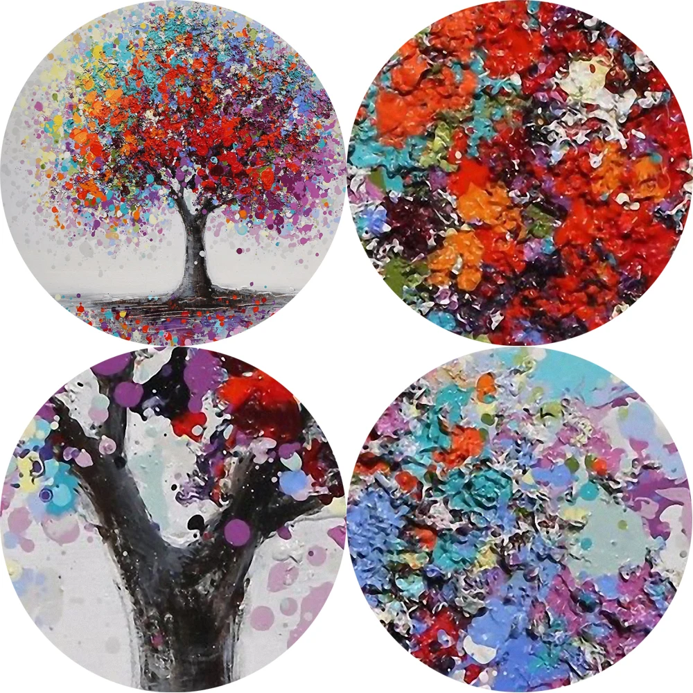 

Canvas Painting Wall Art Abstract Trees Landscape Oil Paintings Colorful Wall Art Paintings on The Wall Abstract Study Cuadros