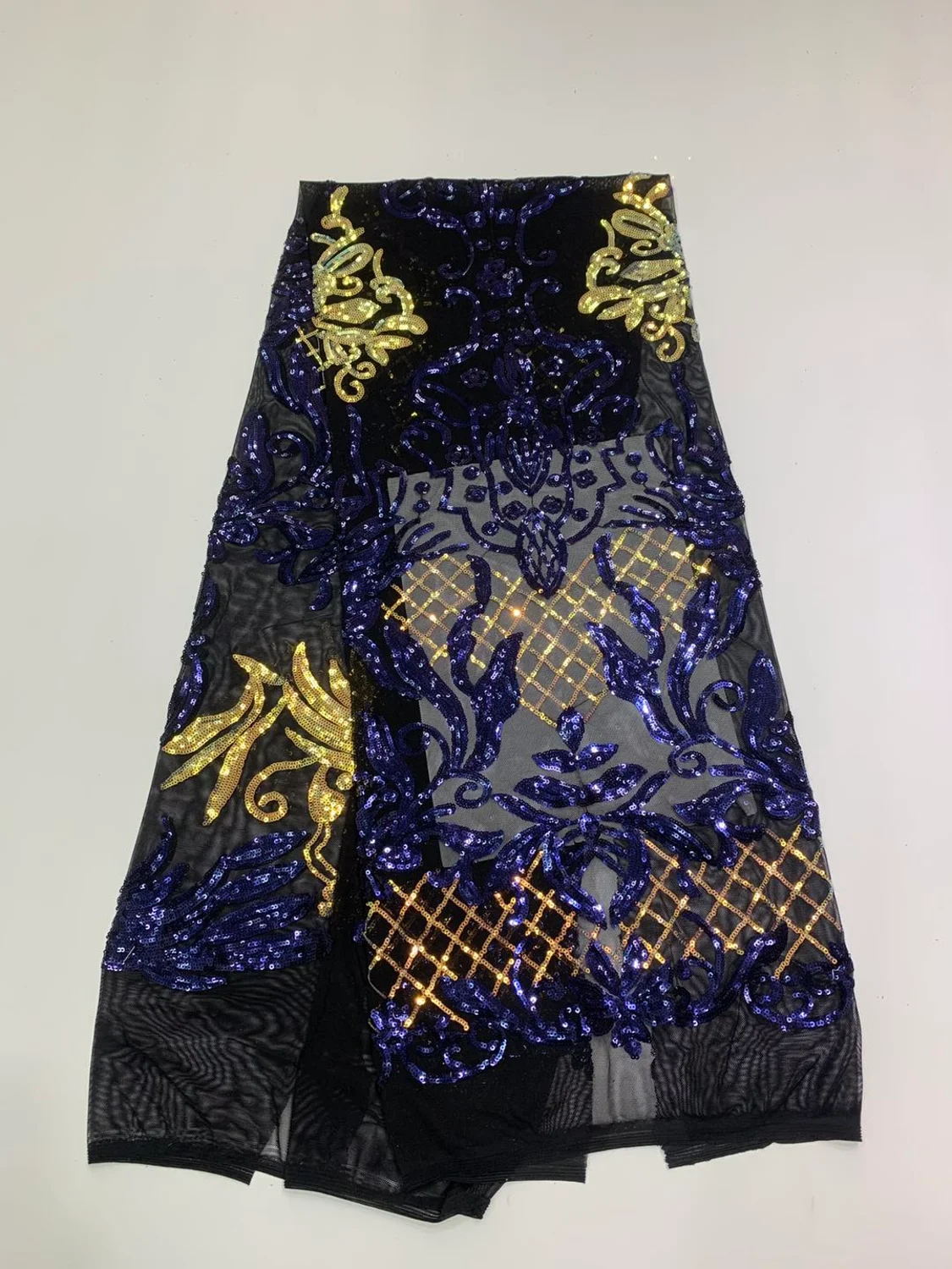 Красные и золотые африканские блестки кружевная ткань французская вышивка