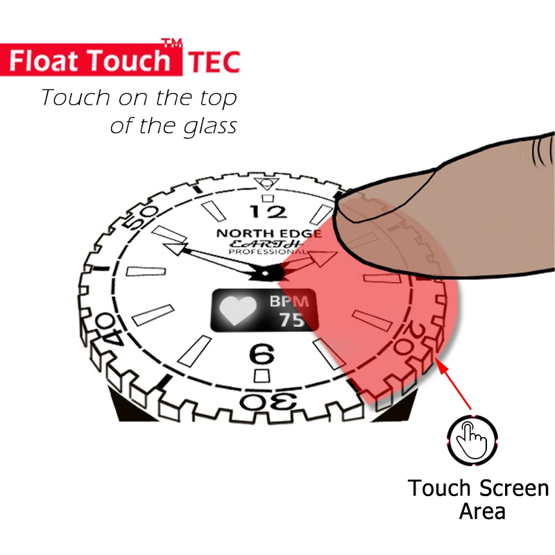 Северная края Смарт Цифровые кварцевые часы Для мужчин Бег Спорт сердечного