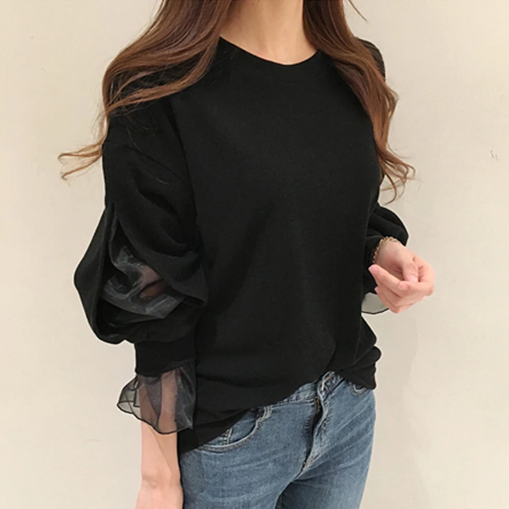 

Толстовка Толстая шикарная одежда в Корейском стиле Повседневный Свободный Длинный пуловер с длинным рукавом в стиле пэчворк с капюшоном Новая мода на осень-зиму