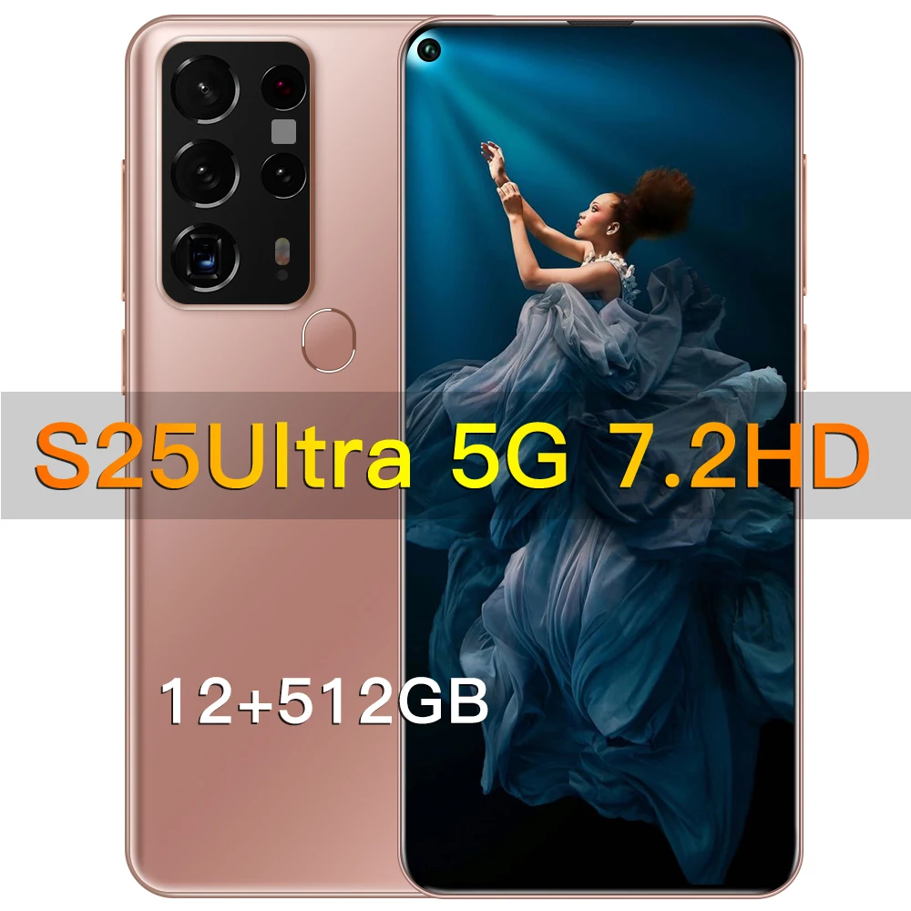 

Global S25Ulta 7.2 Inch Big Screen10 Core 12+512GB Android 10 Face Fingerprint ID Smartphone Dual Camera 5G Mobile Cellphone