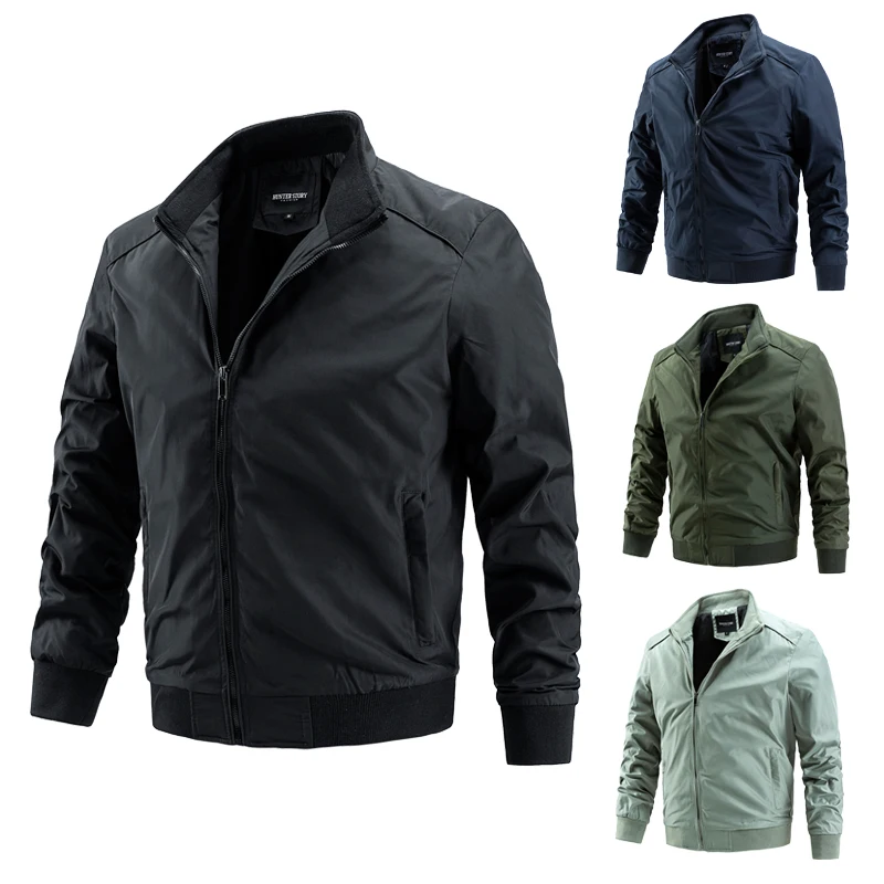 

ZZK Mens Fashion Zipper Jackets 2021 Autumn Outdoors Clothes Outdoors Clothes Slim Fit Pilot Coat Casual Streetwear Men Clothing