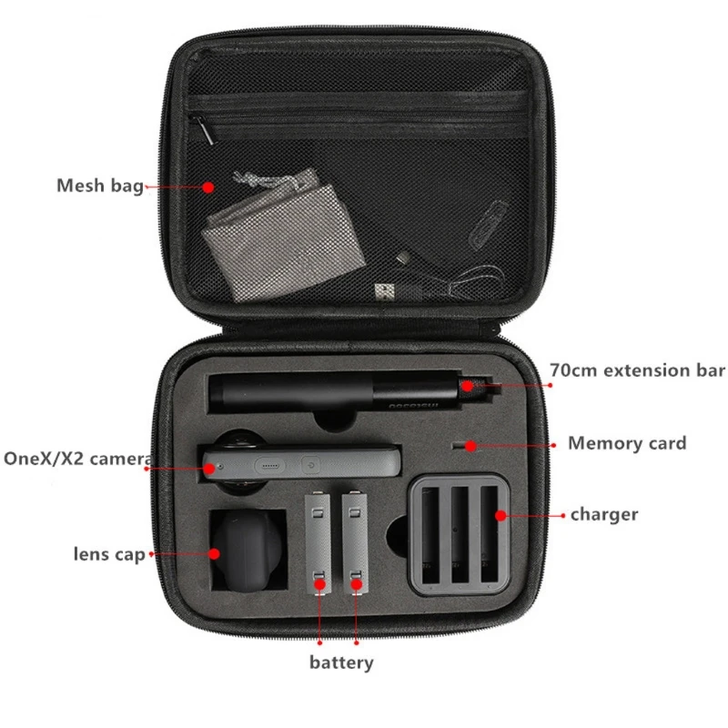 

Panoramic Camera Storage Case for -Insta360 ONE X X2 Carrying Bag Accessories