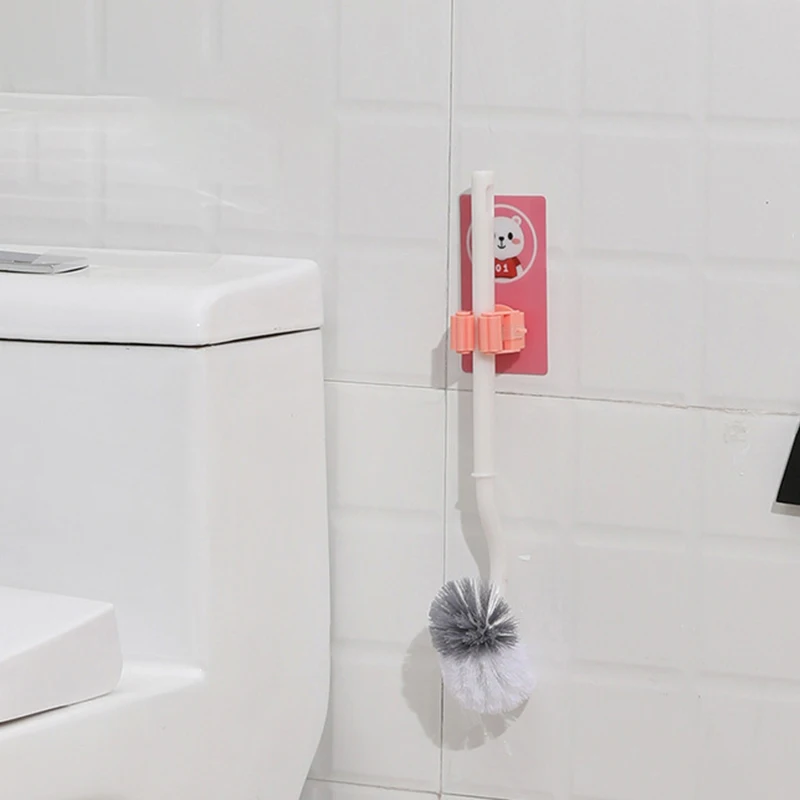 

Cartoon Free Punching Mop Hook Bathroom Mop Holder Broom Storage Sticky Hook Strong Self-adhesive Mop Clip