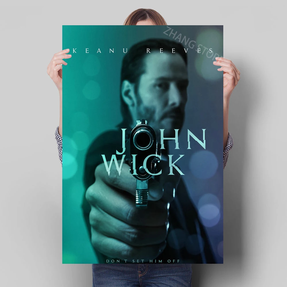 Джон фитиль кино персонаж плакат Холст Картина принты картины подходит для