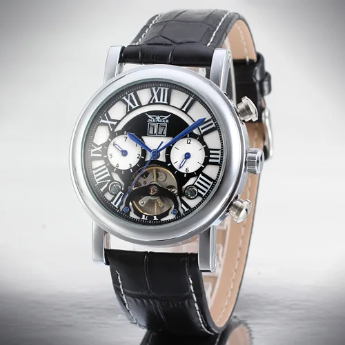 

JRAGAR365 three-eye calendar week tourbillon automatic mechanical watch men's watch