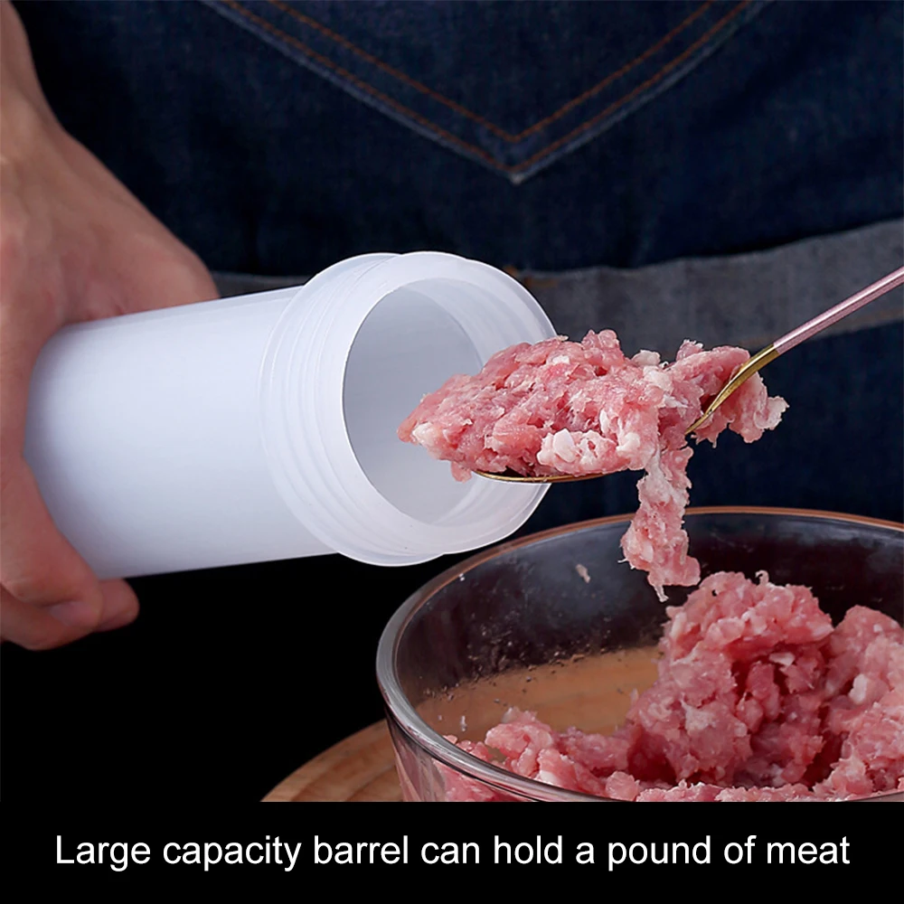 Manual Sausage Meat Fillers Automatic Hand-pushing Making Machine Funnel Nozzle Kitchen Stuffing Device Клизма | Дом и сад