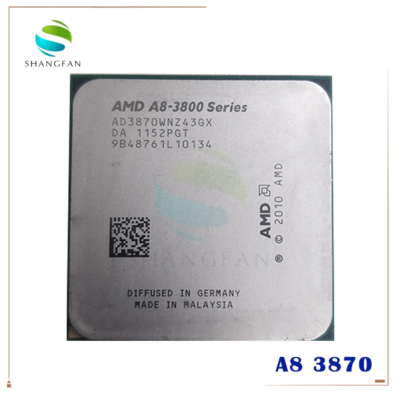 AMD A8 серии 3800 3870 3 ГГц 100 Вт Quad Core Процессор процессор AD3870WNZ43GX 3870K сокет FM1/ 905pin|cpu