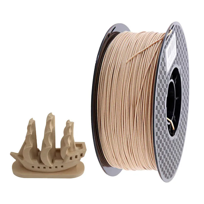 0 5kg wooden pla 3d printer filament 1 75mm 500g light wood color 3d printing materials supply pla dropshipping free global shipping