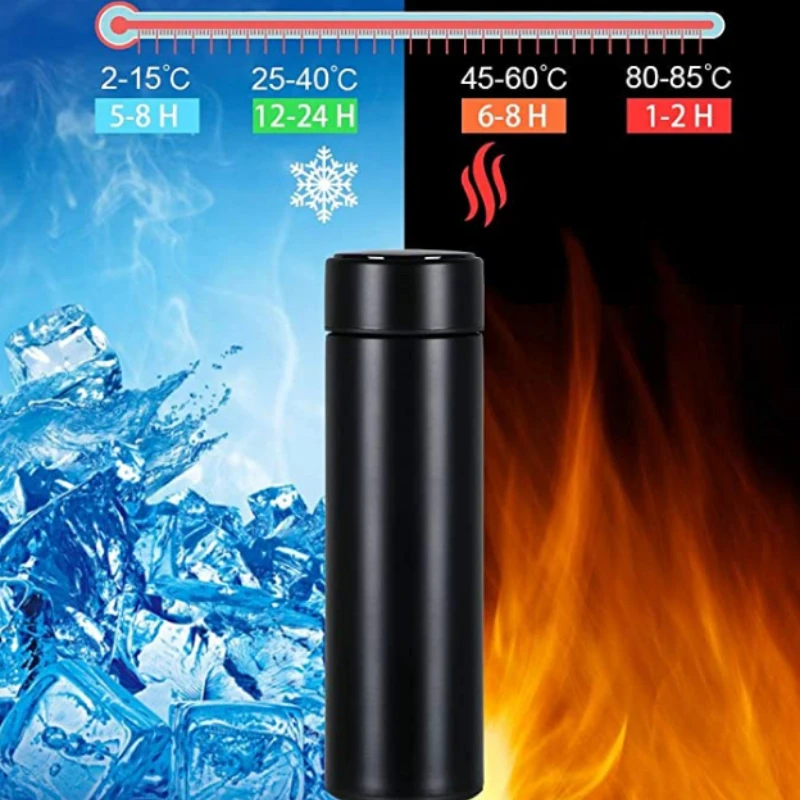 500 мл умный термос бутылка для воды СВЕТОДИОДНЫЙ Цифровой температурный дисплей