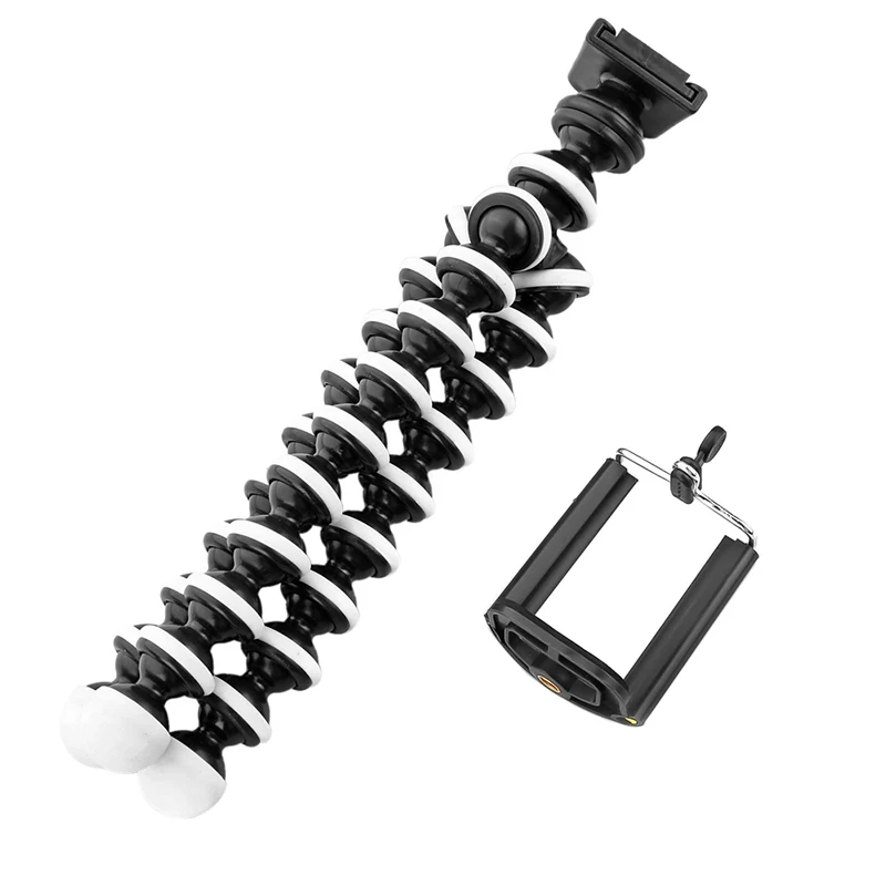 Tripod and clip Octopus мини штатив кронштейн Портативный Гибкий смартфон клип держатель камера стент смартфон штативы Складной Настольный - Цвет: Tripod and clip