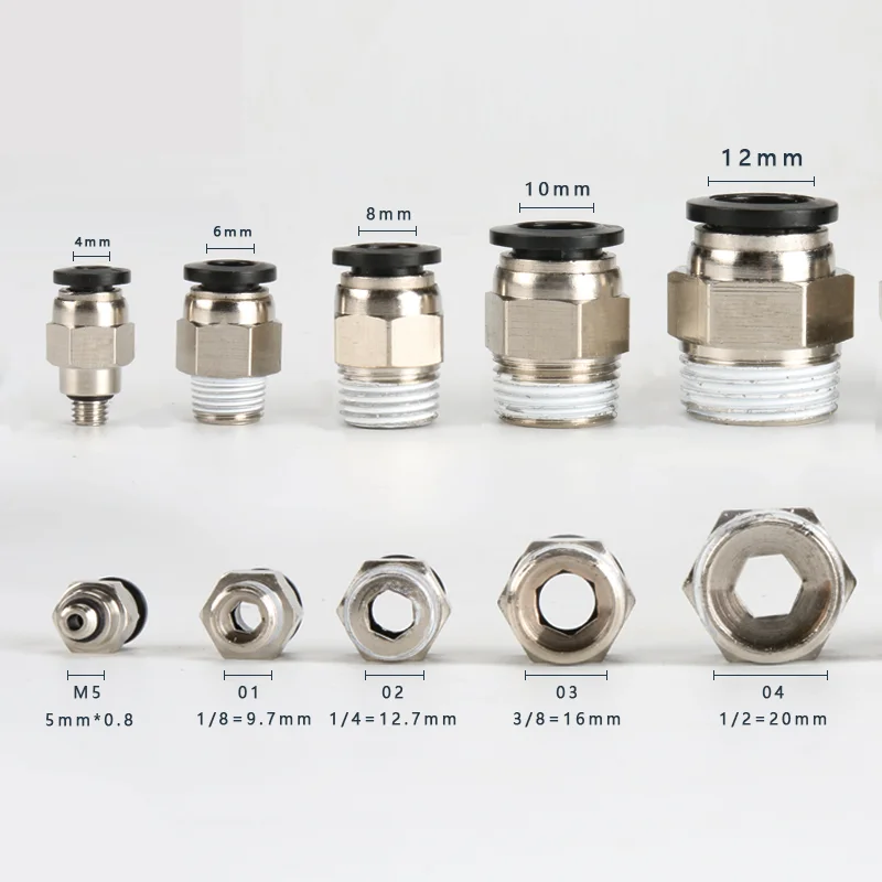 Пневматические компоненты газовой трубы Быстрый разъем 4-точечный с