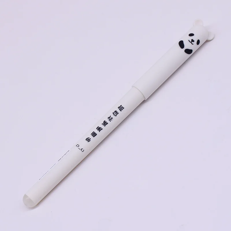 1pcs white Kawaii Pig Bear Cat mouse стираемая гелевая ручка школьные офисные принадлежности канцелярские принадлежности подарок 0,35 мм синие Черные чернила - Цвет: 1pcs white