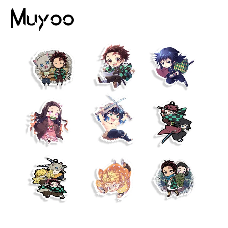 Новинка 2019 брошь из акрила клинок демонов Kimetsu No Yaiba забавные Броши эпоксидной
