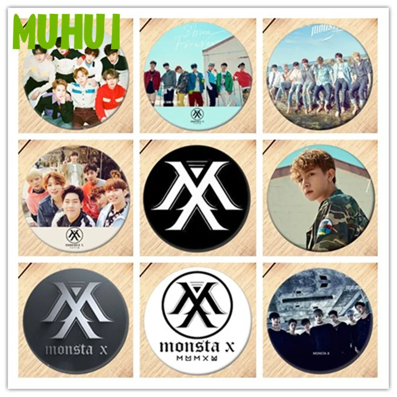 Бесплатная доставка брошь Kpop Monsta x Shownu I.M Значки для одежды рюкзак украшение
