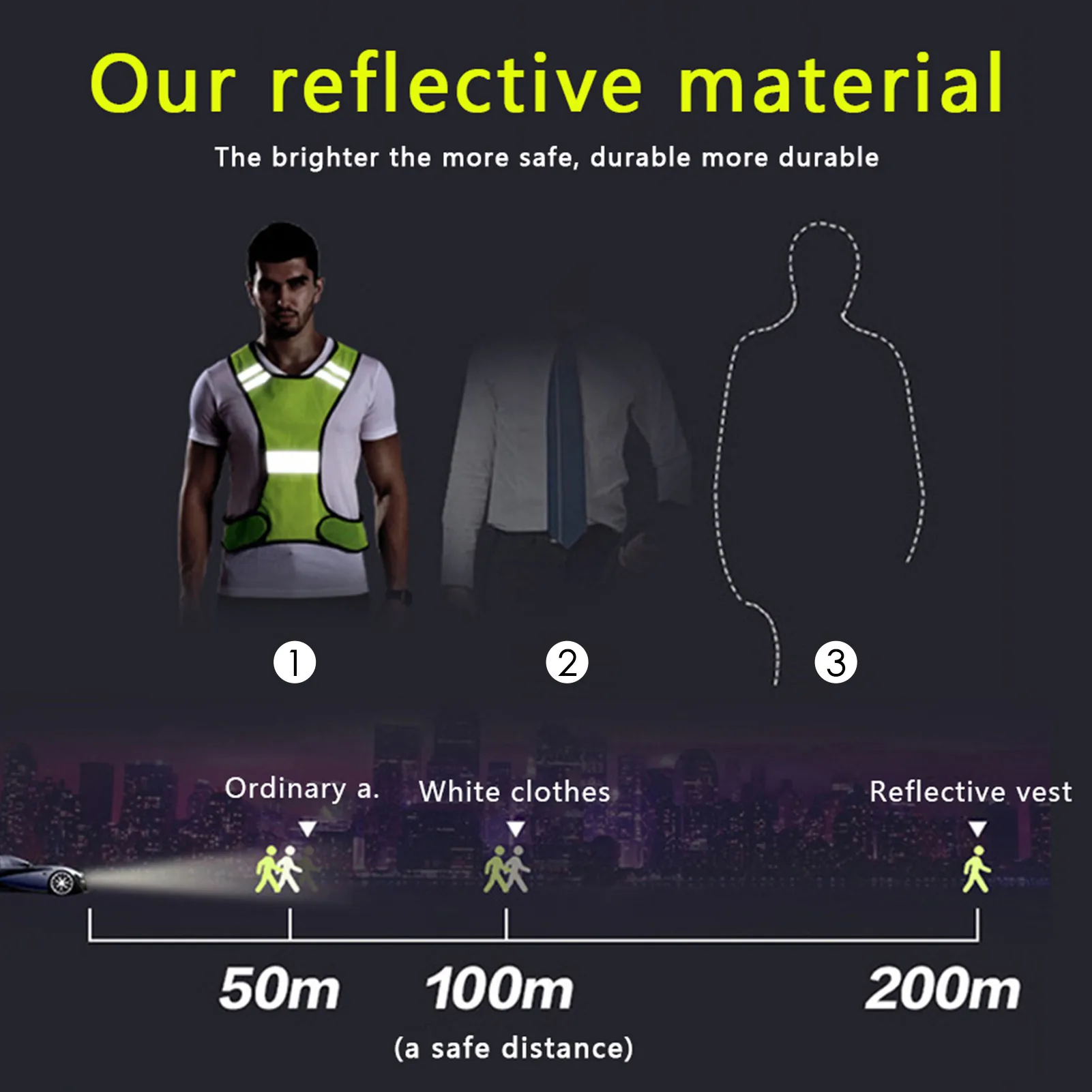 

LED Night Safe Riding Reflective Vest Night Riding Vest For Outdoor Safety Sports Warning Bicycle Bike Cycling Reflective Vests