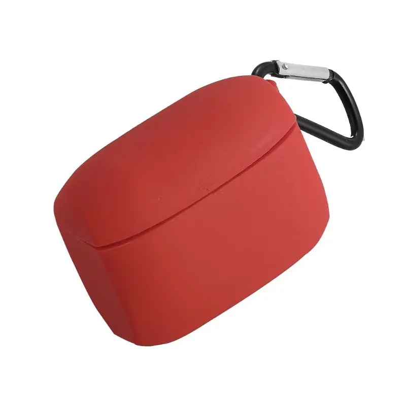 Silicone Shockproof Anti-Scratch Protective Case Cover with Carabiner for Jabra Elite Active 65t Headphone Headset Accessories